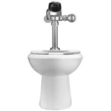 Dual Flush 1.6 / 1.1 One Piece Elongated Standard Height Toilet with Egos Hardwired Flushometer less Seat