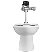 Dual Flush 1.6 / 1.1 GPF One Piece Elongated ADA Height Toilet with Hardwired Egos Flushometer less Seat