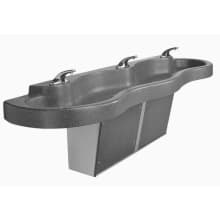 SloanStone 86-9/15" Wall Mounted Public Bathroom Sink with Pre-Drilled Faucet Holes
