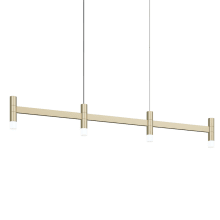 Systema Staccato 4 Light 43" Wide LED Indoor Linear Pendant