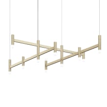Systema Staccato 10 Light 43" Wide LED Suspension Linear Pendant
