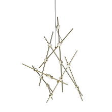 Constellation® 13 Light 26" Wide LED Abstract Pendant with Clear Acrylic Shades