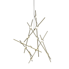 Constellation® 13 Light 26" Wide LED Abstract Pendant with White Acrylic Shades