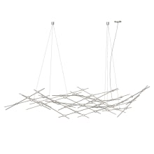 Constellation® 44 Light 93" Wide LED Abstract Chandelier with Clear Acrylic Shades