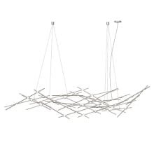 Constellation® 44 Light 93" Wide LED Abstract Chandelier with White Acrylic Shades