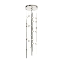 Constellation® 26 Light 12" Wide LED Abstract Multi Light Pendant with Clear Acrylic Shades