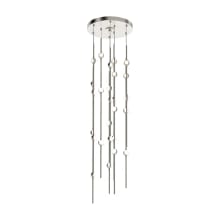 Constellation® 26 Light 12" Wide LED Abstract Multi Light Pendant with White Acrylic Shades