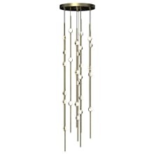 Constellation® 26 Light 12" Wide LED Abstract Multi Light Pendant with White Acrylic Shades