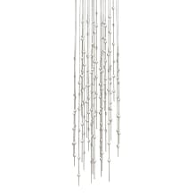 Constellation® 156 Light 25" Wide LED Abstract Multi Light Pendant with Clear Acrylic Shades