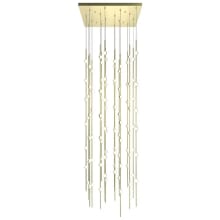 Constellation® 96 Light 24" Wide LED Abstract Multi Light Pendant with White Acrylic Shades