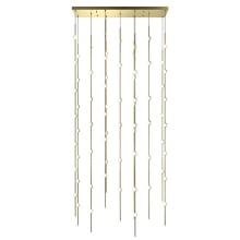 Constellation® 69 Light 36" Wide LED Abstract Multi Light Pendant with White Acrylic Shades