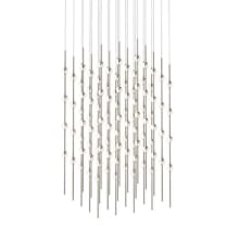 Constellation® 100 Light 21" Wide LED Abstract Multi Light Pendant with White Acrylic Shades
