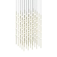 Constellation® 100 Light 21" Wide LED Abstract Multi Light Pendant with White Acrylic Shades