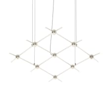 Constellation 9 Light 67" Wide LED Chandelier with Faceted Acrylic Shades