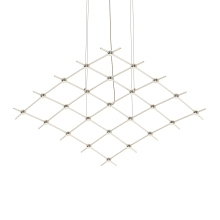 Constellation 25 Light 122" Wide LED Chandelier with Faceted Acrylic Shades
