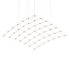 Constellation 49 Light 177" Wide LED Abstract Chandelier with Faceted Acrylic Shades