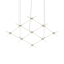 Constellation 9 Light 67" Wide LED Chandelier with Optical Acrylic Shades