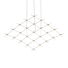 Constellation 25 Light 122" Wide LED Chandelier with Optical Acrylic Shades