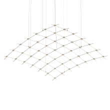 Constellation 49 Light 177" Wide LED Abstract Chandelier with Optical Acrylic Shades