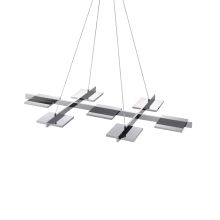 Panels 7 Light 39" Wide LED Chandelier with Aluminum Diffusers - 3000K