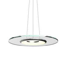 Float Single Light 24" Wide Integrated LED Pendant with Glass Shade