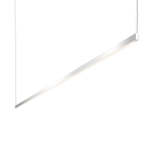 Thin-Line 96" Wide Single Sided Integrated LED Suspension Linear Pendant - 3000K