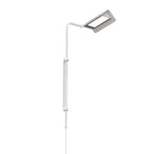 Morii Single Light 25-1/4" Tall Integrated LED Plug-In Wall Lamp with an Aluminum Shade