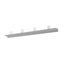 Votives 8 Light 48" Wide Integrated LED Bathroom Vanity Light with Frosted Etched Outer Glass and Acrylic Inner Glass Shades - ADA Compliant