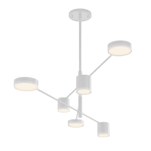 Counterpoint 45" Wide Integrated LED Chandelier with Optical Acrylic Shades
