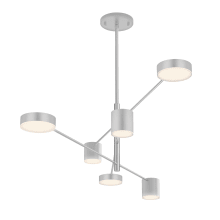 Counterpoint 45" Wide Integrated LED Chandelier with Optical Acrylic Shades