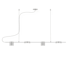 Counterpoint 42" Wide Integrated LED Suspension Linear Pendant with Optical Acrylic Shades