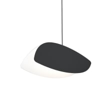 Papillons 12" Wide LED Pendant with Black Shade