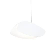 Papillons 12" Wide LED Pendant with White Shade