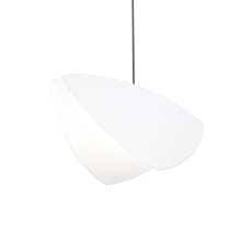 Papillons 13" Wide LED Mini Pendant with White Shade