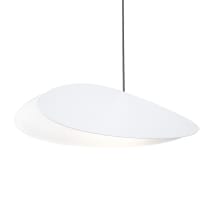 Papillons 16" Wide LED Mini Pendant with White Shade