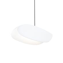 Papillons 13" Wide LED Mini Pendant with White Shade