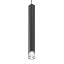 ALC Single Light 24" Tall LED Mini Pendant with Ribbed Glass