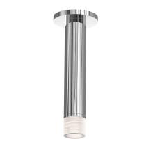 ALC Single Light 12" Tall Integrated LED Flush Mount Ceiling Fixture with Ribbed Glass