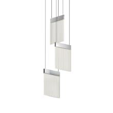 V Panels 9" Wide Suspension Multi Light Pendant