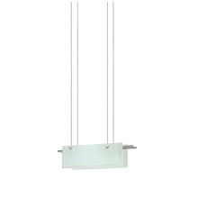 Suspended Glass Slim 1 Light LED Chandelier with Etched Shade