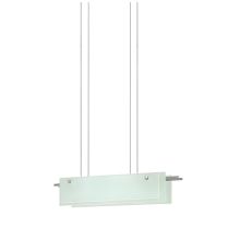 Suspended Glass Slim 1 Light LED Chandelier with Etched Shade