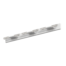 Crystal Rods 6 Light 28" Wide Integrated LED Bath Bar with Cylinder Glass Shades - ADA Compliant
