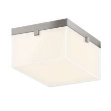 Parallel LED Flushmount Ceiling Fixture with Mitered Glass Shade