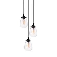 Chelsea 3 Light Pendant with Clear Shade