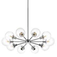 Orb 10 Light Pendant with Clear Glass Shades