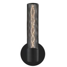 Urban Edge 1 Light ADA Compliant Wall Sconce with Black Metal Wire Mesh Cylinder Shade