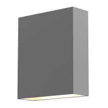 Flat Box 7" Tall Integrated LED Outdoor Wall Sconce with an Aluminum Shade - ADA Compliant