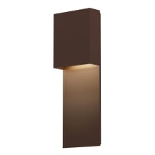 Flat Box 17" Tall Integrated LED Outdoor Wall Sconce with an Aluminum Shade - ADA Compliant