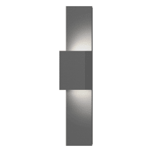 Flat Box 25" Tall Integrated LED Outdoor Wall Sconce with Up and Down Lighting - ADA Compliant