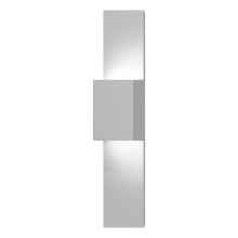 Flat Box 25" Tall Integrated LED Outdoor Wall Sconce with Up and Down Lighting - ADA Compliant